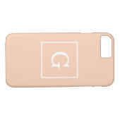 Coques Case-Mate iPhone Monogramme initial encadré blanc d'abricot (Dos (Horizontal))