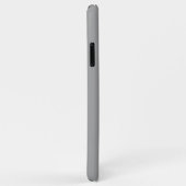 Coques Case-Mate iPhone Monogramme initial encadré blanc gris (Dos/Droite)