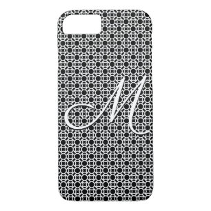 Case-Mate iPhone Case Monogramme initial géométrique noir et blanc