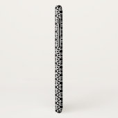 Coques Case-Mate iPhone Monogramme initial géométrique noir et blanc (Dos/Gauche)