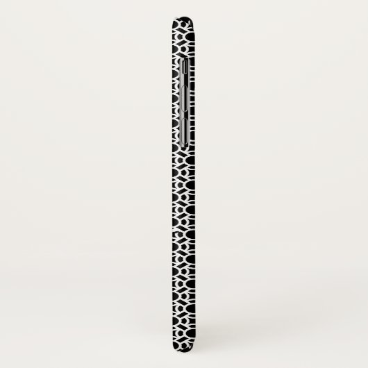 Coques Case-Mate iPhone Monogramme initial géométrique noir et blanc (Dos/Gauche)