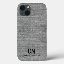 Monogramme initial gris pâle Simple Minimaliste