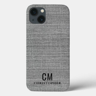 Case-Mate iPhone Case Monogramme initial gris pâle Simple Minimaliste