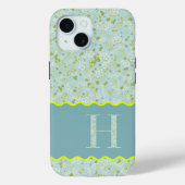 COQUES Case-Mate iPhone MONOGRAMME INITIAL H ACQUA PETITES FLEURS (Verso)