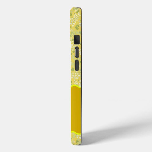 COQUES Case-Mate iPhone MONOGRAMME INITIAL I JAUNE PETITES FLEURS (Verso / Gauche)