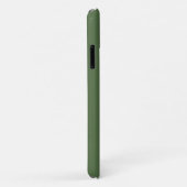Coques Case-Mate iPhone Monogramme Initial Minimal Moderne Vert (Dos/Droite)