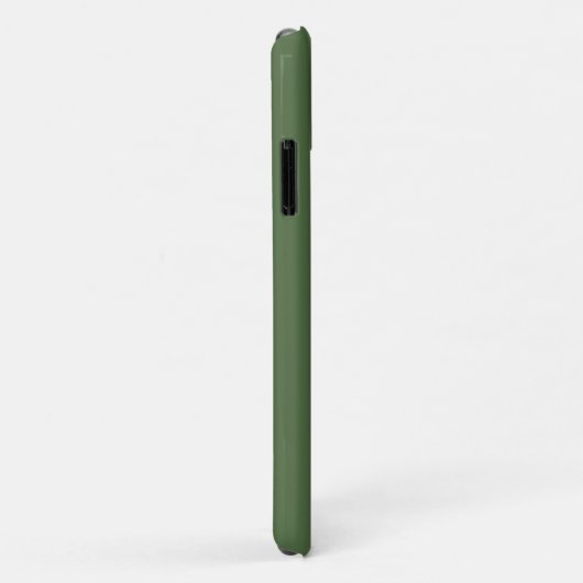 Coques Case-Mate iPhone Monogramme Initial Minimal Moderne Vert (Dos/Droite)