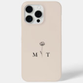 Coques Case-Mate iPhone Monogramme initial minimaliste moderne (Verso)