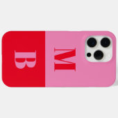 Coques Case-Mate iPhone Monogramme initial minimaliste moderne (Verso (horizontal))