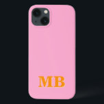 Case-Mate iPhone Case Monogramme initial minimaliste moderne<br><div class="desc">Boîtier de téléphone Monogramme initial moderne bleu marine. Créez votre propre coque iphone personnalisé avec un nom initial personnalisé.</div>