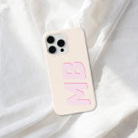 Coque iPhone 15 Pro Max Monogramme initial minimaliste moderne<br><div class="desc">Coque iphone initial minimaliste moderne</div>