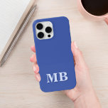 Case-Mate iPhone Case Monogramme initial minimaliste moderne<br><div class="desc">Boîtier de téléphone Monogramme initial moderne bleu marine. Créez votre propre coque iphone personnalisé avec un nom initial personnalisé.</div>