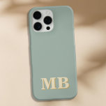 Coques iPhone 16 Pro Max Monogramme initial minimaliste moderne<br><div class="desc">Boîtier de téléphone Monogramme initial moderne bleu marine. Créez votre propre coque iphone personnalisé avec un nom initial personnalisé.</div>