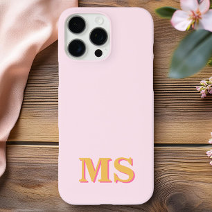 Coques iPhone 16 Pro Max Monogramme initial minimaliste moderne