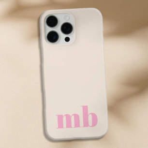 Coques iPhone 16 Pro Max Monogramme initial minimaliste moderne