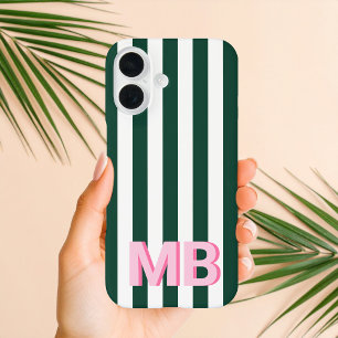 Coques iPhone 16 Monogramme initial minimaliste moderne