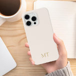 Coque iPhone 15 Pro Max Monogramme initial minimaliste moderne<br><div class="desc">Étui téléphonique minimaliste Moderne Initiale Monogramme. Créez votre propre coque iphone personnalisé avec un nom initial personnalisé.</div>