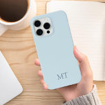 Coque iPhone 15 Pro Max Monogramme initial minimaliste moderne<br><div class="desc">Étui téléphonique minimaliste Moderne Initiale Monogramme. Créez votre propre coque iphone personnalisé avec un nom initial personnalisé.</div>