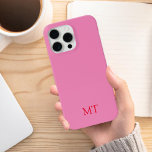 Coque iPhone 15 Pro Max Monogramme initial minimaliste moderne<br><div class="desc">Étui téléphonique minimaliste Moderne Initiale Monogramme. Créez votre propre coque iphone personnalisé avec un nom initial personnalisé.</div>