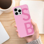 Coque iPhone 15 Pro Max Monogramme initial minimaliste moderne<br><div class="desc">Coque iphone initial minimaliste moderne</div>