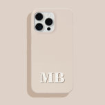 Case-Mate iPhone Case Monogramme initial minimaliste moderne<br><div class="desc">Étui téléphonique minimaliste Moderne Initiale Monogramme. Créez votre propre coque iphone personnalisé avec un nom initial personnalisé.</div>