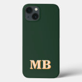 Coques Case-Mate iPhone Monogramme initial minimaliste moderne (Verso)