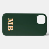 Coques Case-Mate iPhone Monogramme initial minimaliste moderne (Verso (horizontal))