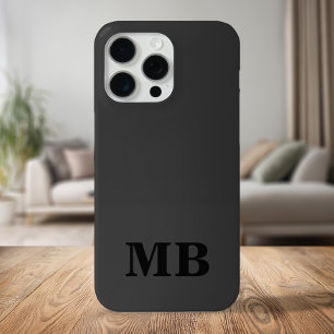 Case-Mate iPhone Case Monogramme initial minimaliste noir moderne