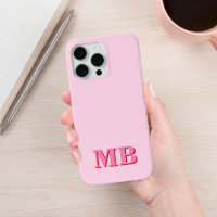 Monogramme initial minimaliste rose moderne
