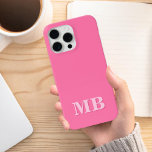 Case-Mate iPhone Case Monogramme initial minimaliste rose moderne<br><div class="desc">Boîtier Téléphonique Monogramme Moderne Rose Minimaliste. Créez votre propre coque iphone personnalisé avec un nom initial personnalisé.</div>