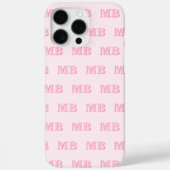 Coques Case-Mate iPhone Monogramme initial minimaliste rose moderne (Verso)