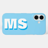 Coques Case-Mate iPhone Monogramme initial moderne (Verso (horizontal))