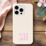 Coque iPhone 15 Pro Max Monogramme initial moderne<br><div class="desc">Boîtier téléphonique Monogramme Initial Moderne. Créez votre propre coque iphone personnalisé avec un nom initial personnalisé.</div>