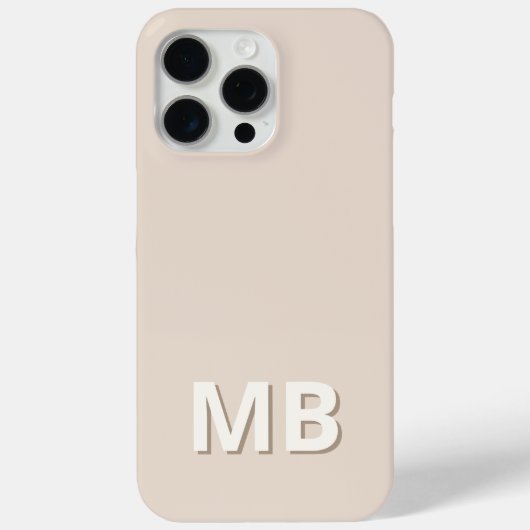 Coques Case-Mate iPhone Monogramme initial moderne simple (Verso)