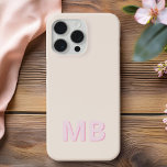 Coque iPhone 15 Pro Max Monogramme initial moderne simple<br><div class="desc">Boîtier Téléphonique Monogramme Initiale Simple Et Moderne. Créez votre propre coque iphone personnalisé avec un nom initial personnalisé.</div>