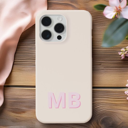 Coques Case-Mate iPhone Monogramme initial moderne simple