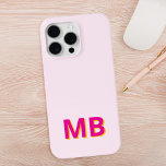 Coque iPhone 15 Pro Max Monogramme initial moderne simple<br><div class="desc">Boîtier Téléphonique Monogramme Initiale Simple Et Moderne. Créez votre propre coque iphone personnalisé avec un nom initial personnalisé.</div>