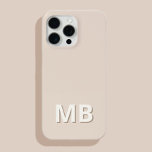 Coque iPhone 15 Pro Max Monogramme initial moderne simple<br><div class="desc">Boîtier Téléphonique Monogramme Initiale Simple Et Moderne. Créez votre propre coque iphone personnalisé avec un nom initial personnalisé.</div>
