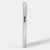 Coques Case-Mate iPhone Monogramme Initial Nom Cuir Synthétique Argent Mod (Verso / Droite)