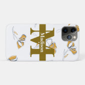 Coques Case-Mate iPhone Monogramme Initial Nom Personnalisé Moderne Unique (Dos (Horizontal))