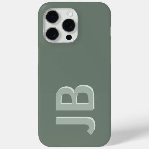 Coque iPhone 15 Pro Max Monogramme initial personnalisé en gras
