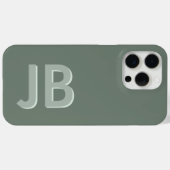 Coques Case-Mate iPhone Monogramme initial personnalisé en gras (Verso (horizontal))