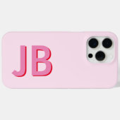 Coques Case-Mate iPhone Monogramme initial personnalisé en gras (Verso (horizontal))