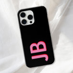Coque iPhone 15 Pro Max Monogramme initial personnalisé en gras<br><div class="desc">Coque iphone initial de monogramme personnalisé en gras</div>