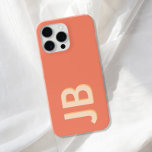 Coque iPhone 15 Pro Max Monogramme initial personnalisé en gras<br><div class="desc">Coque iphone initial de monogramme personnalisé en gras</div>