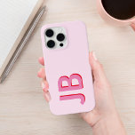 Coque iPhone 15 Pro Max Monogramme initial personnalisé en gras<br><div class="desc">Coque iphone initial de monogramme personnalisé en gras</div>