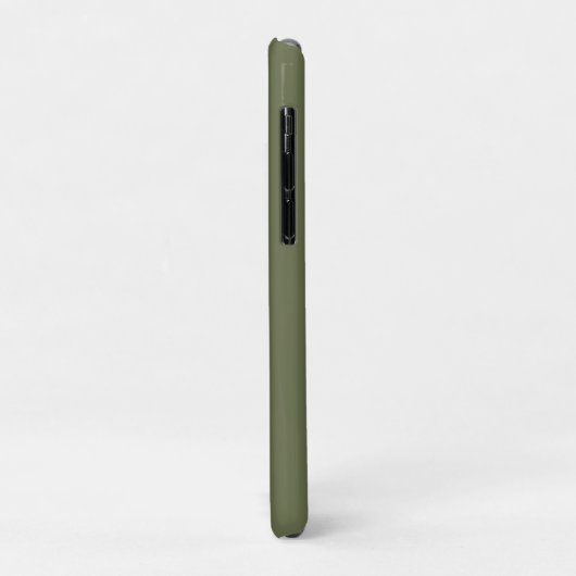 Coques Case-Mate iPhone Monogramme initial personnalisé minimal vert Terre (Dos/Gauche)