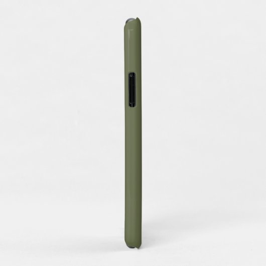 Coques Case-Mate iPhone Monogramme initial personnalisé minimal vert Terre (Dos/Droite)