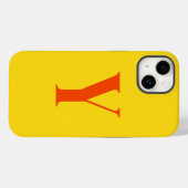 Coques Case-Mate iPhone Monogramme Initial Personnalisé Orange Jaune (Verso (horizontal))