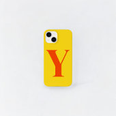 Coques Case-Mate iPhone Monogramme Initial Personnalisé Orange Jaune